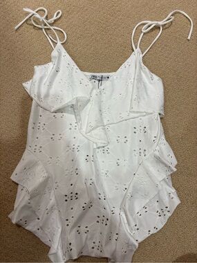 Zara NWT white tank top size small